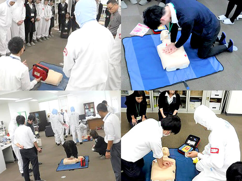 AED（自動体外式除細動器）の救命講習活動